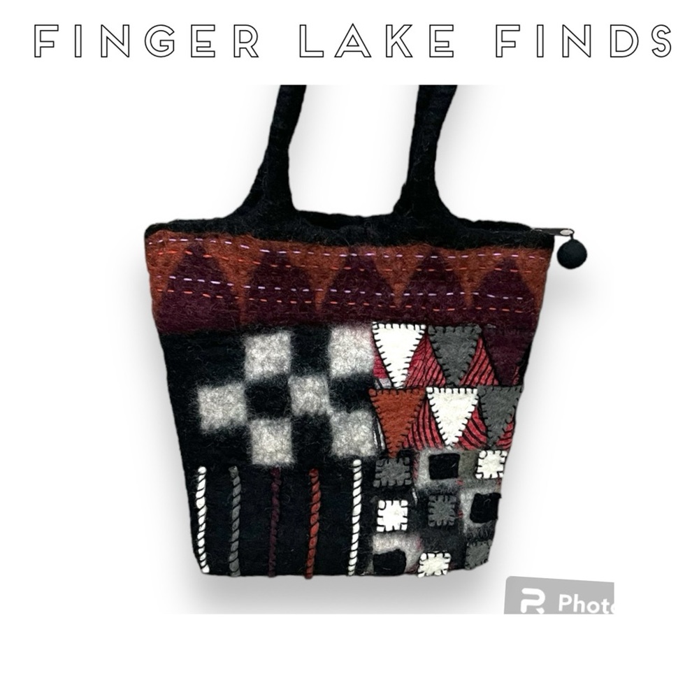 Rising Tide Felted Wool Fall Colors Shoulder Bag